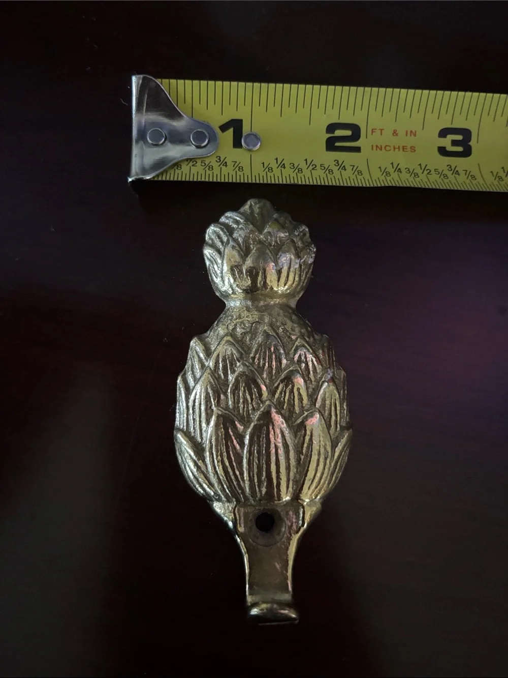 Vintage Brass Pineapple Wall Hook